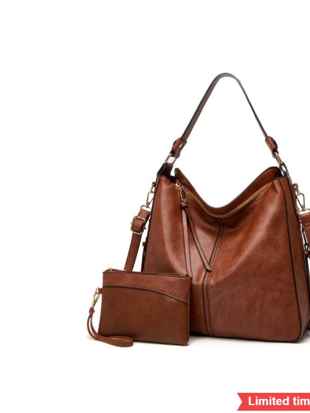 Large Capacity Casual Women's Shoulder Bag Classic PU Soft Handbag
